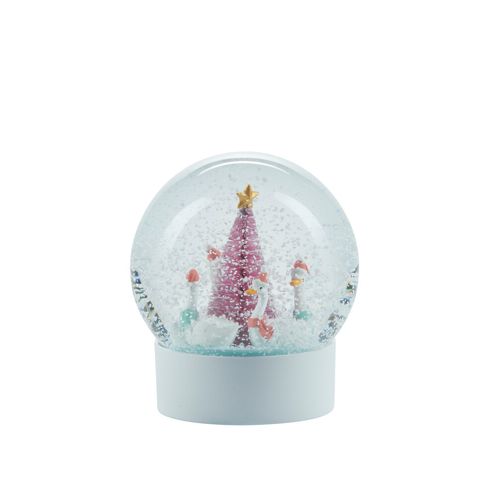 Rystekugle, Gæs med pink juletræ - hvid